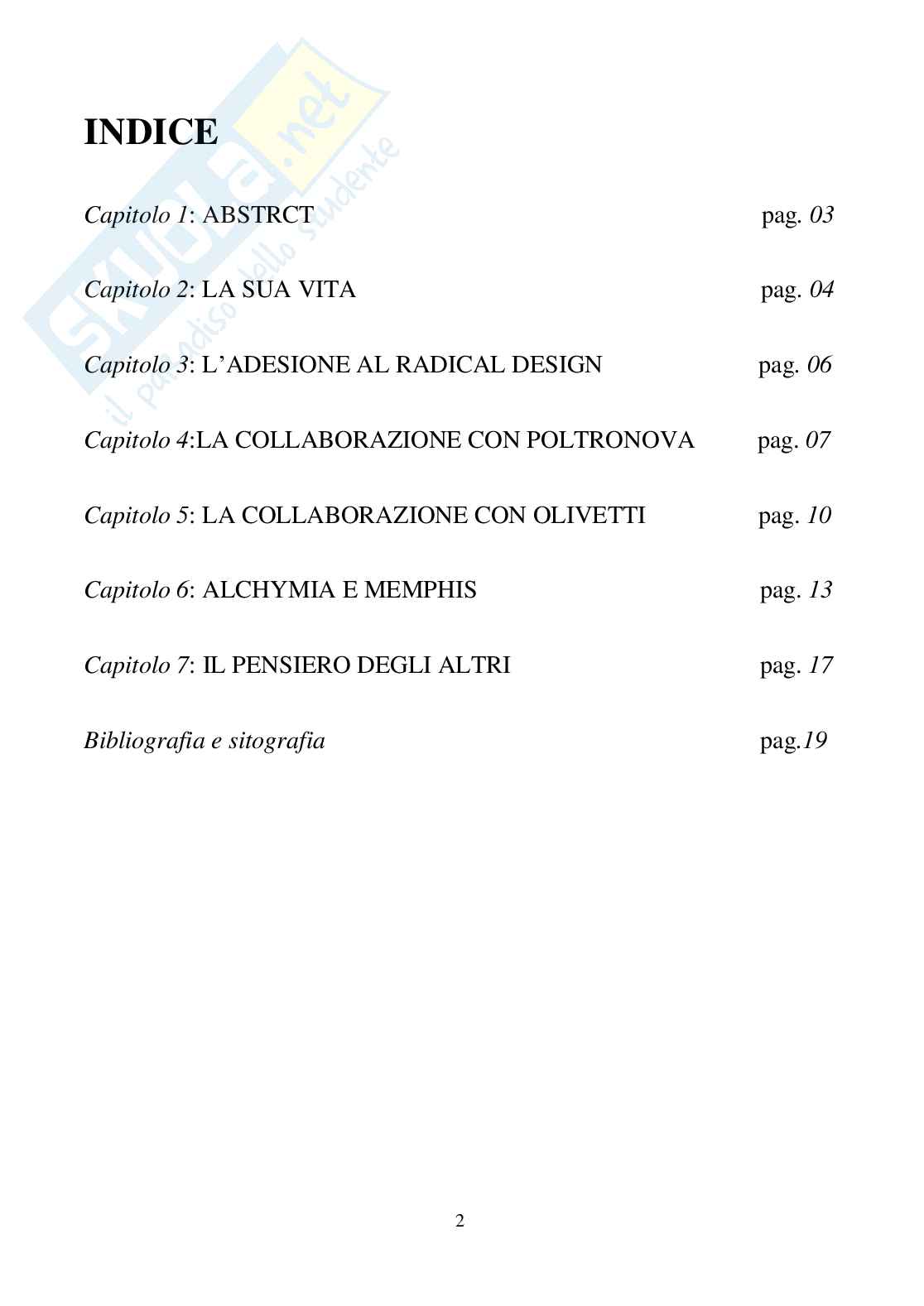 Approfondimento su Ettore Sottsass  Pag. 2