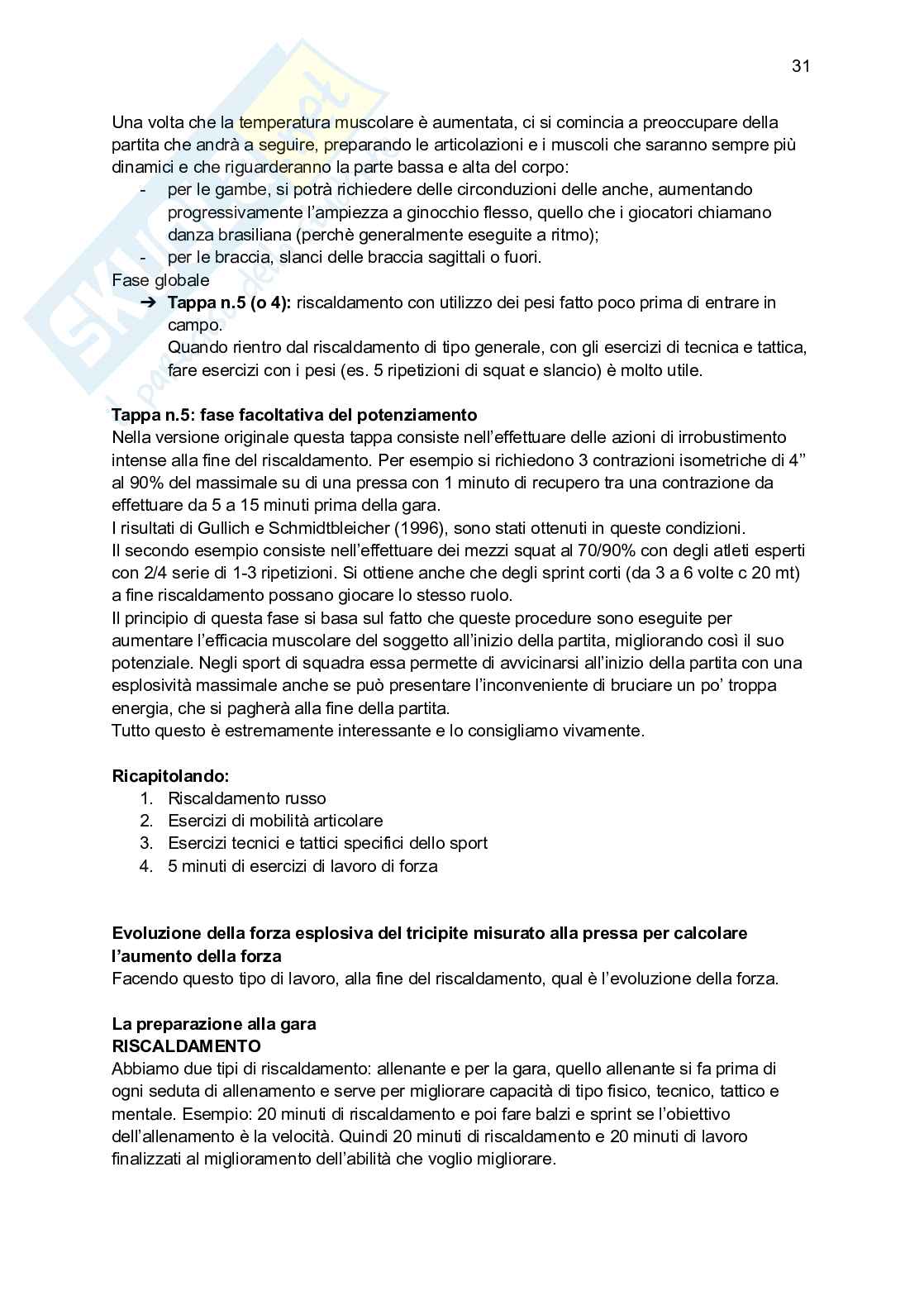 Sport individuali top level- preparazione fisica e tecnica negli sport di resistenza e forza Pag. 31