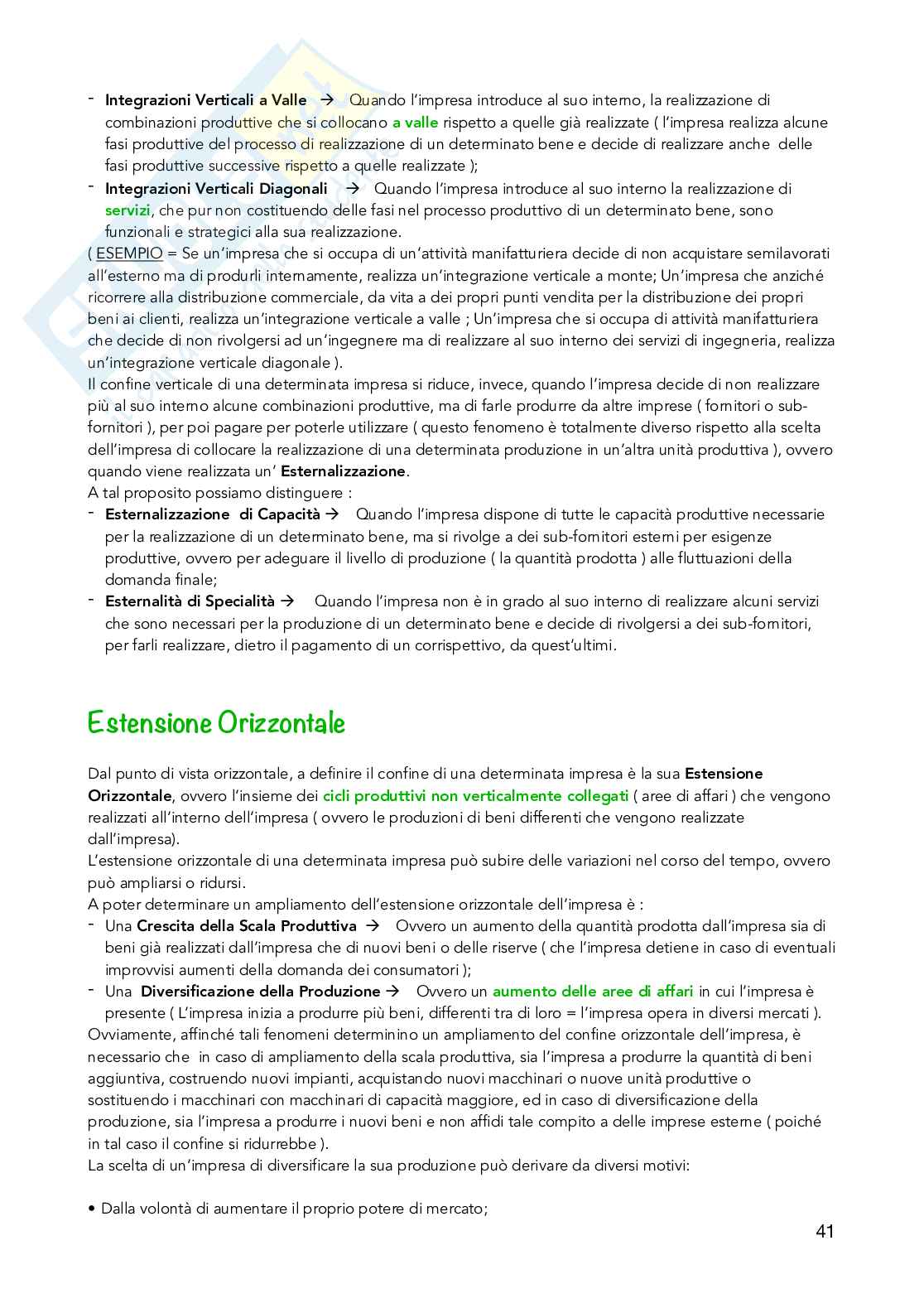 Riassunto esame Economia e gestione delle imprese, Prof. Vagnani Gianluca, libro consigliato L’impresa. Fondamenti, profili economico-finanziari e sostenibilità, 3a edizione, Barile, Gatti, Renzi, Vagnani Pag. 41