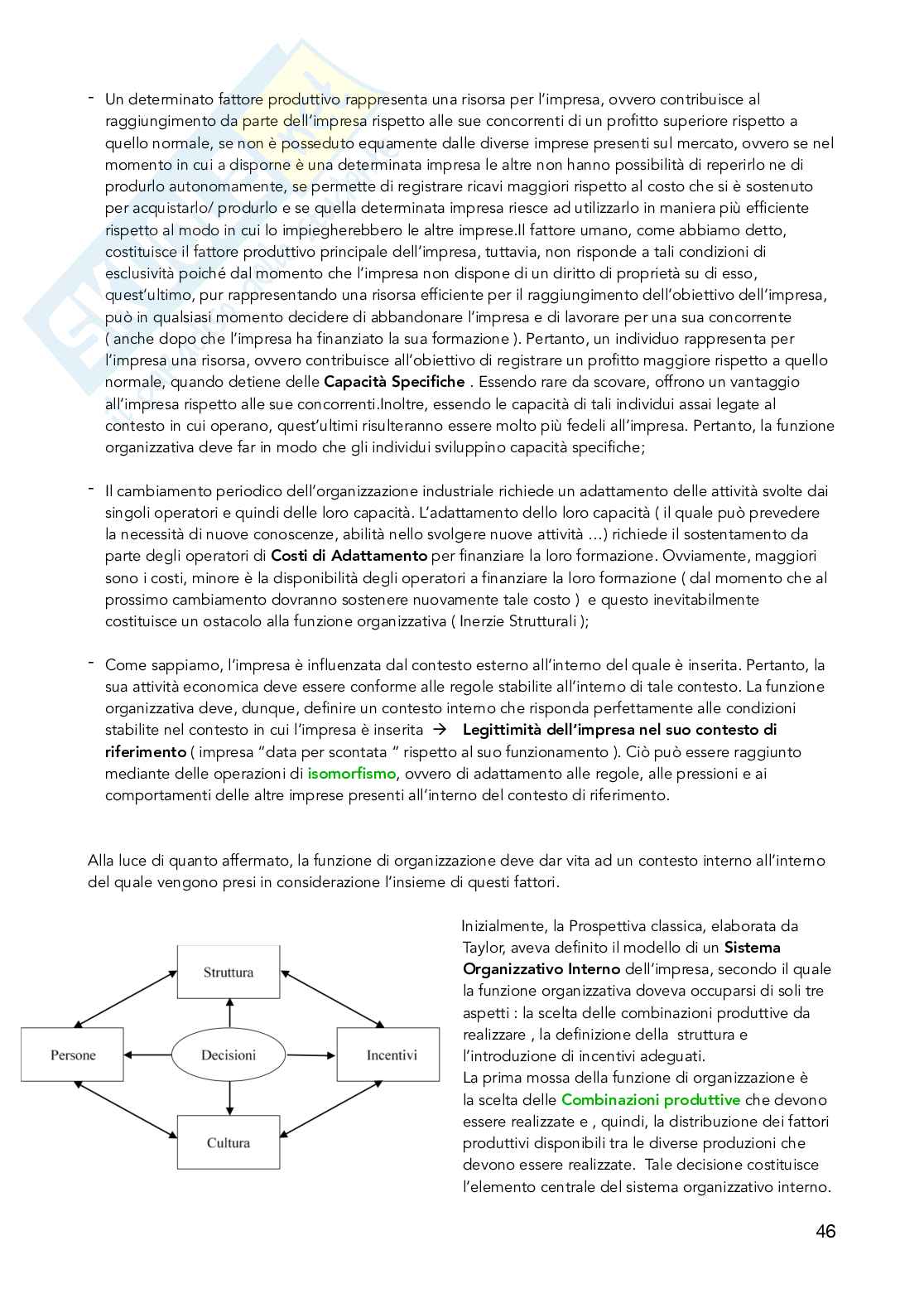 Riassunto esame Economia e gestione delle imprese, Prof. Vagnani Gianluca, libro consigliato L’impresa. Fondamenti, profili economico-finanziari e sostenibilità, 3a edizione, Barile, Gatti, Renzi, Vagnani Pag. 46