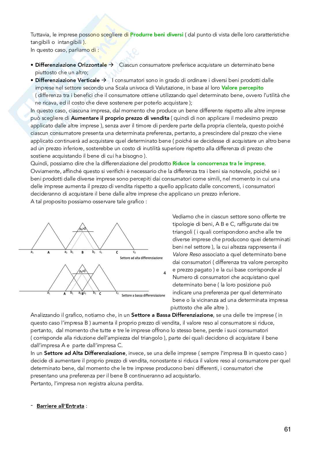 Riassunto esame Economia e gestione delle imprese, Prof. Vagnani Gianluca, libro consigliato L’impresa. Fondamenti, profili economico-finanziari e sostenibilità, 3a edizione, Barile, Gatti, Renzi, Vagnani Pag. 61