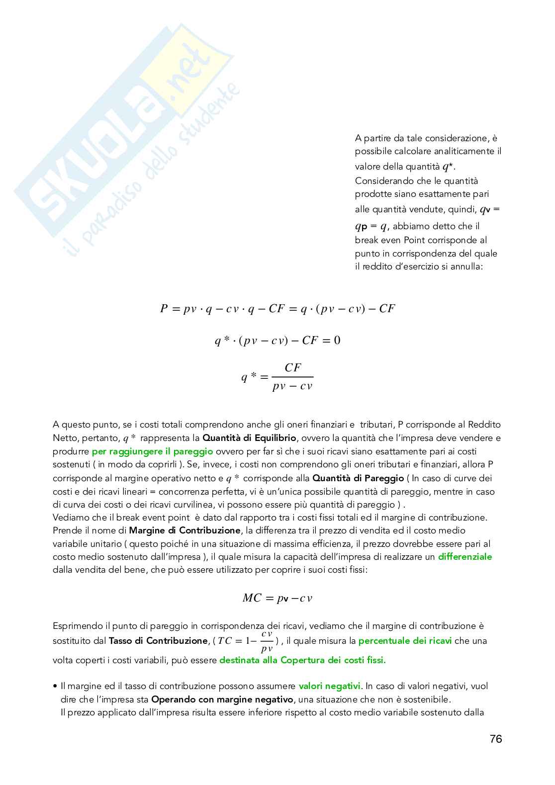 Riassunto esame Economia e gestione delle imprese, Prof. Vagnani Gianluca, libro consigliato L’impresa. Fondamenti, profili economico-finanziari e sostenibilità, 3a edizione, Barile, Gatti, Renzi, Vagnani Pag. 76