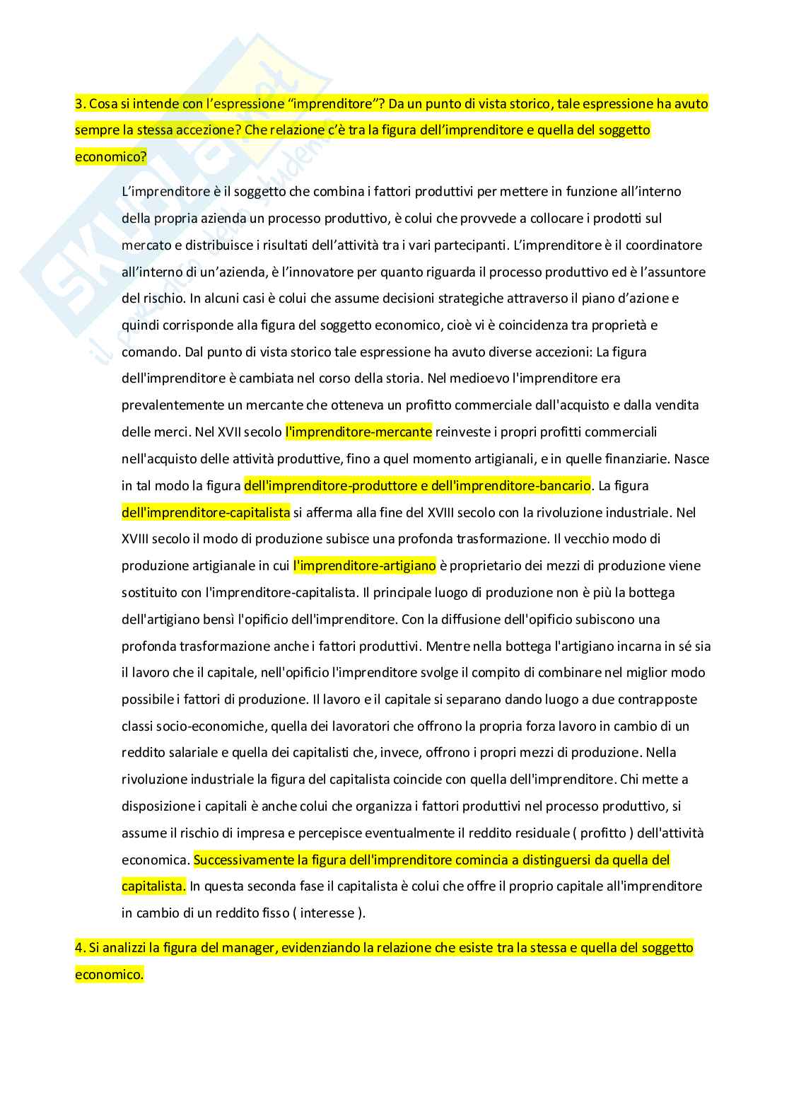 Domande Economia aziendale per esame  Pag. 2