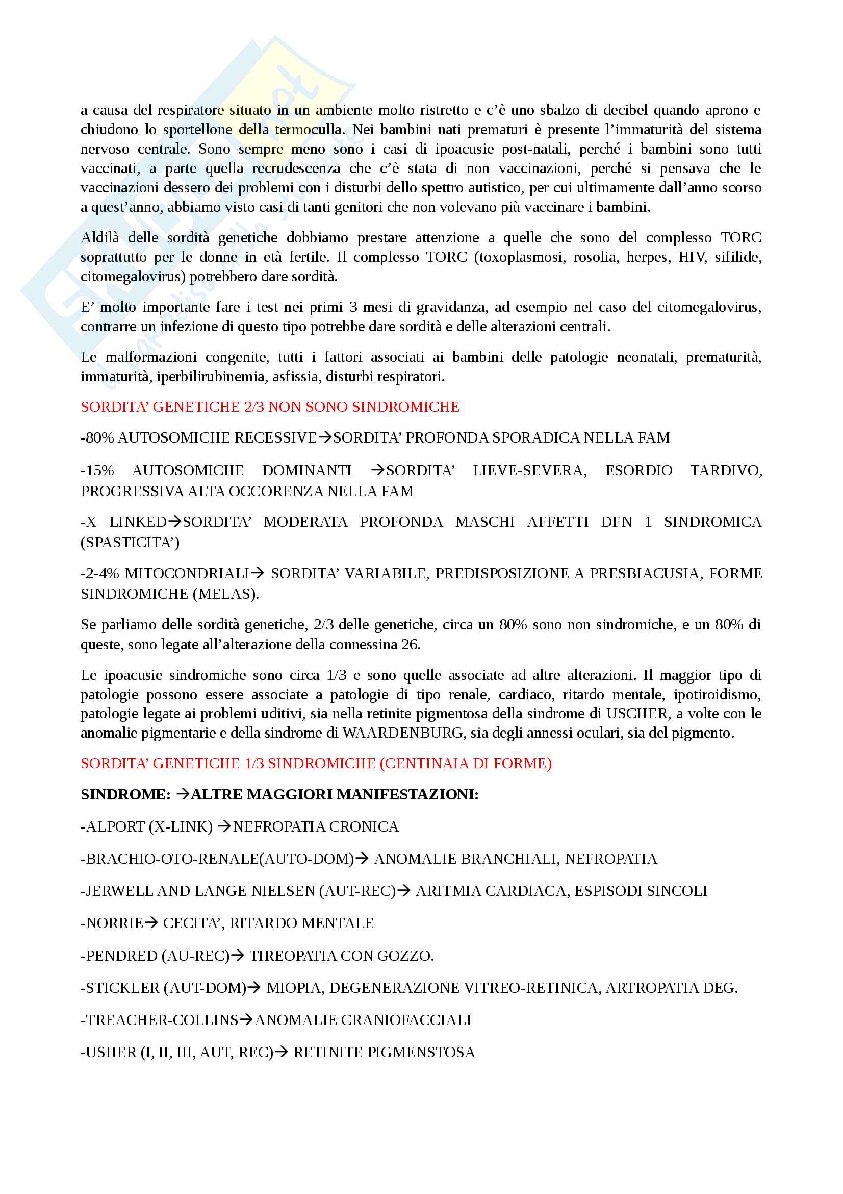 Disturbi del linguaggio/disabilità uditive Pag. 11