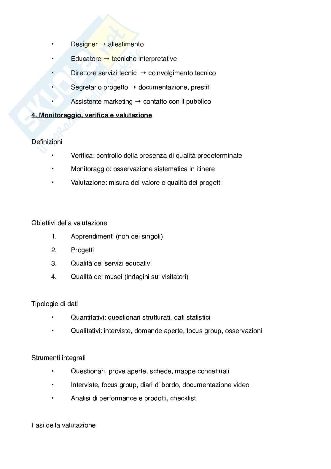 Riassunto esame Didattica del museo e del patrimonio culturale, Prof. Giardini Letizia, libro consigliato Museo costruttivista, Giardini Pag. 41