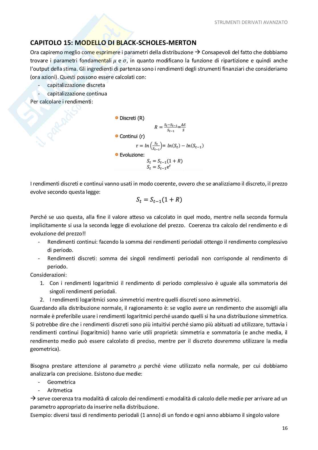 Appunti Strumenti Derivati Corso Avanzato Pag. 16