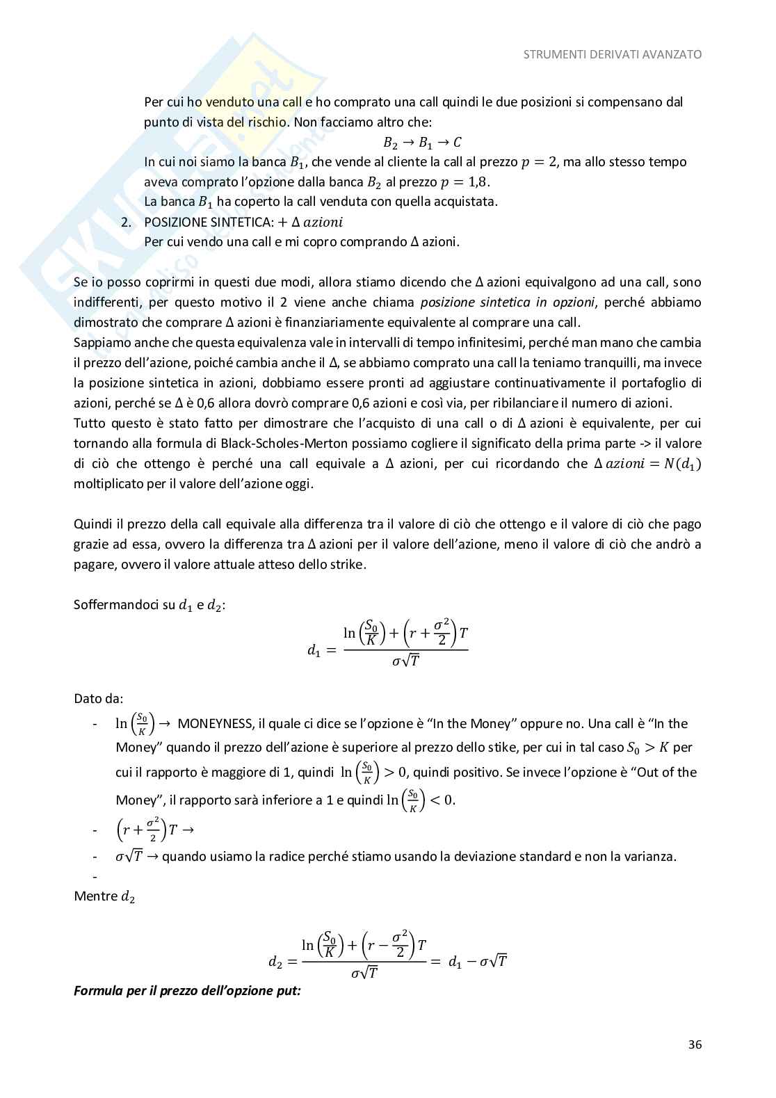 Appunti Strumenti Derivati Corso Avanzato Pag. 36