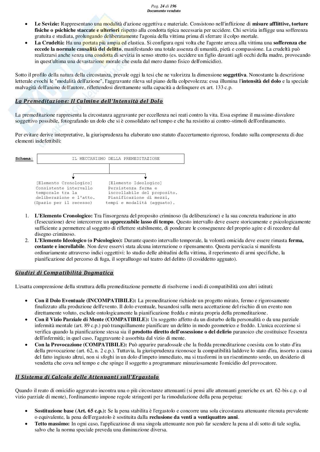 Riassunto esame Diritto Penale, Prof. Marra Gabriele, libro consigliato Lineamenti di diritto penale speciale (parte dei delitti contro la persona), Bartoli, Seminara, Pellissaro Pag. 26