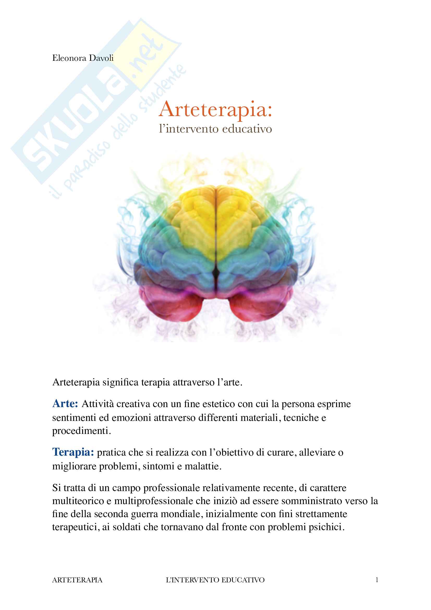 Arteterapia: l'intervento educativo Pag. 1