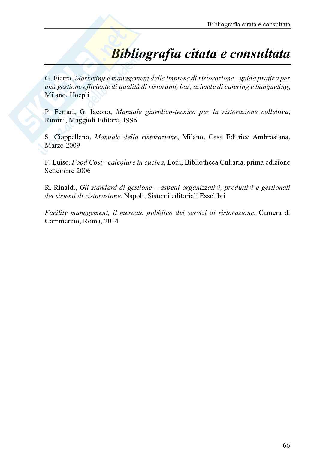 Tesi: Il ruolo del budget nella gestione della ristorazione collettiva aziendale: due realtà a confronto Pag. 66