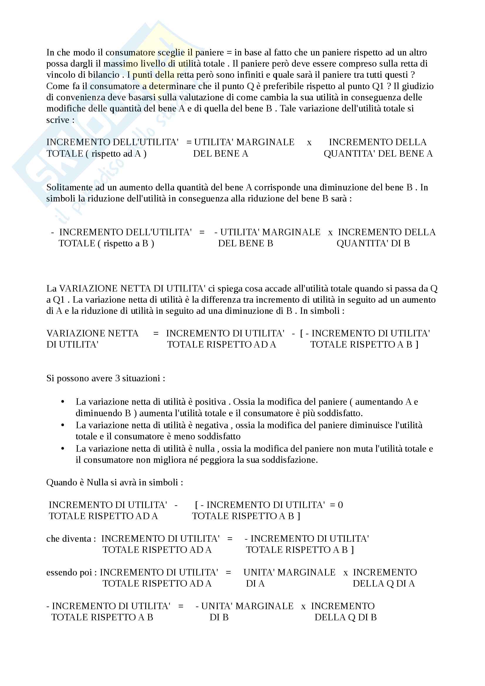 Riassunto esame Economia politica, prof. Chirichiello, libro consigliato “Microeconomia di base" di G. Chirichiello Pag. 16