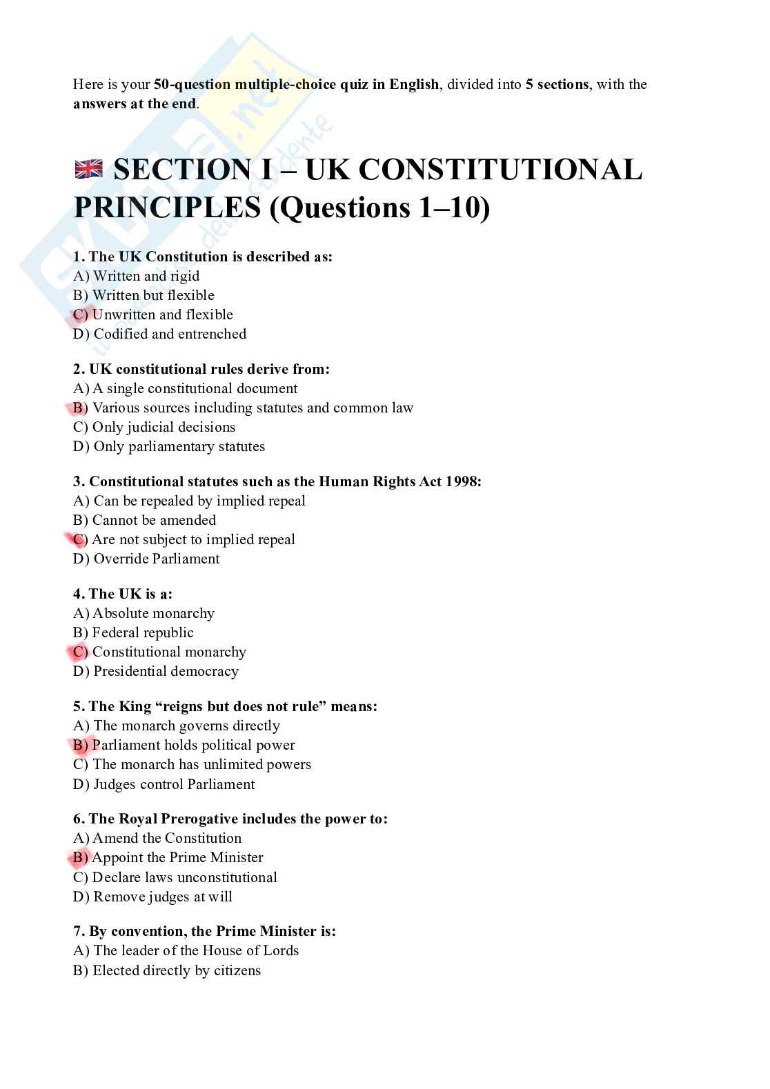 Esercitazioni inglese Pag. 1