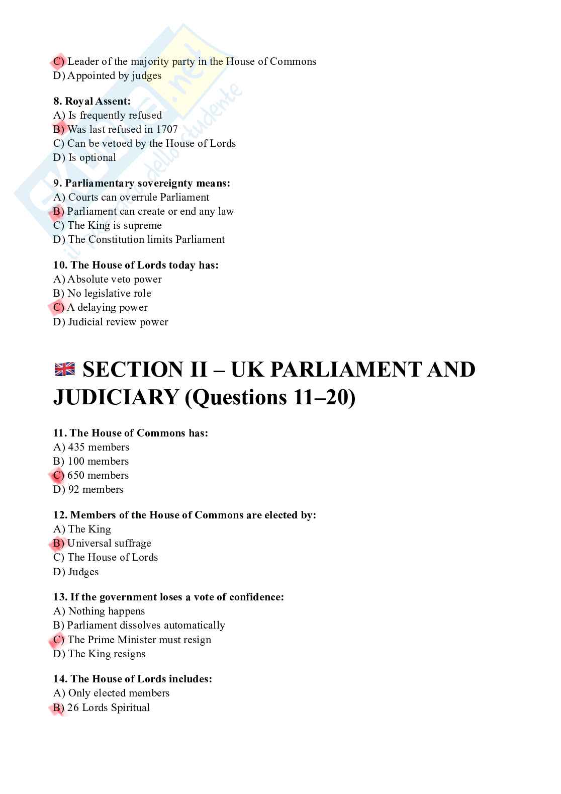 Esercitazioni inglese Pag. 2