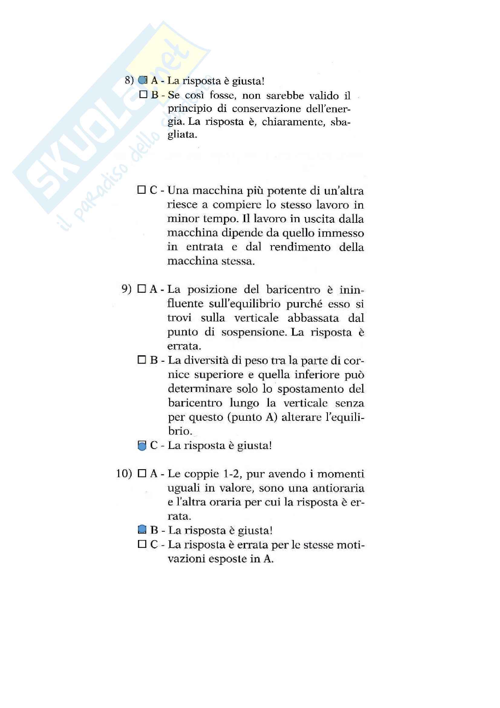 Statica dei solidi domande di fisica con risposte ragionate - Es 2 Pag. 6