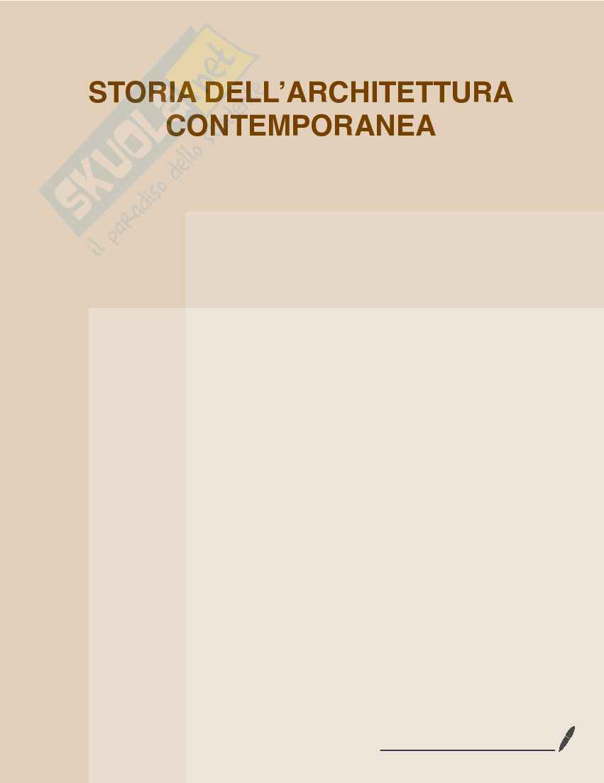 Storia dell’architettura contemporanea  Pag. 1