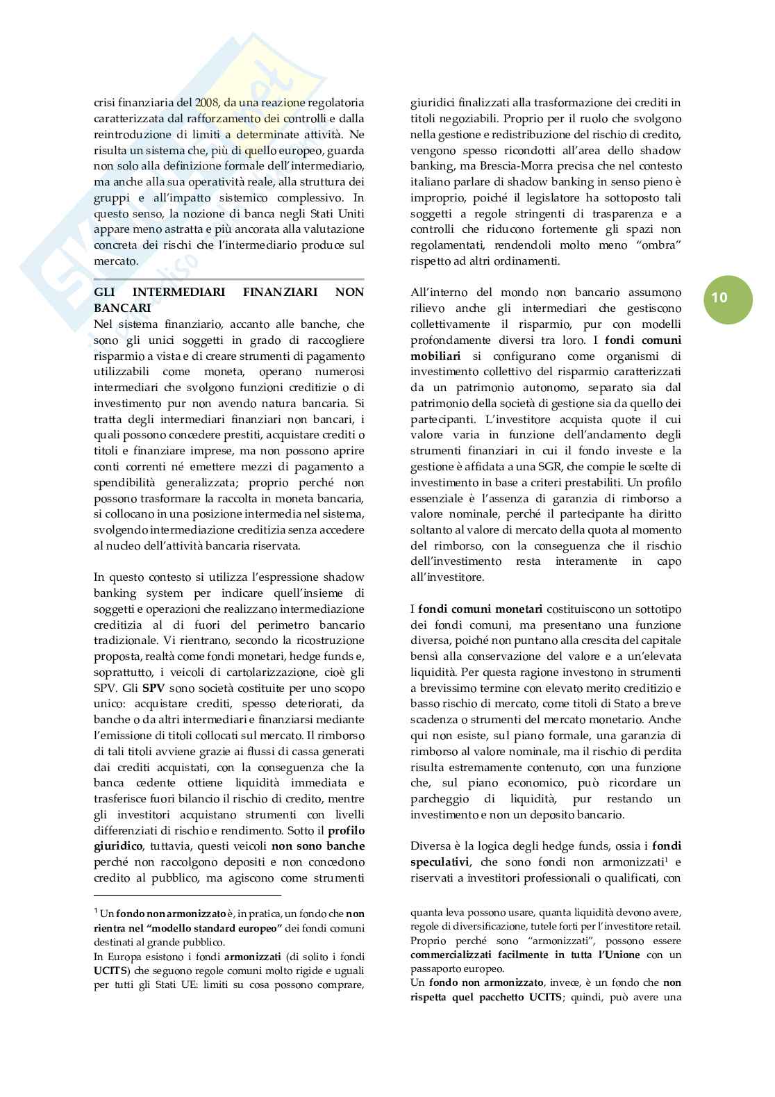 Riassunto esame Diritto degli strumenti finanziari, Prof. Acierno Stefano, libro consigliato Il diritto delle banche , Brescia Morra Pag. 11