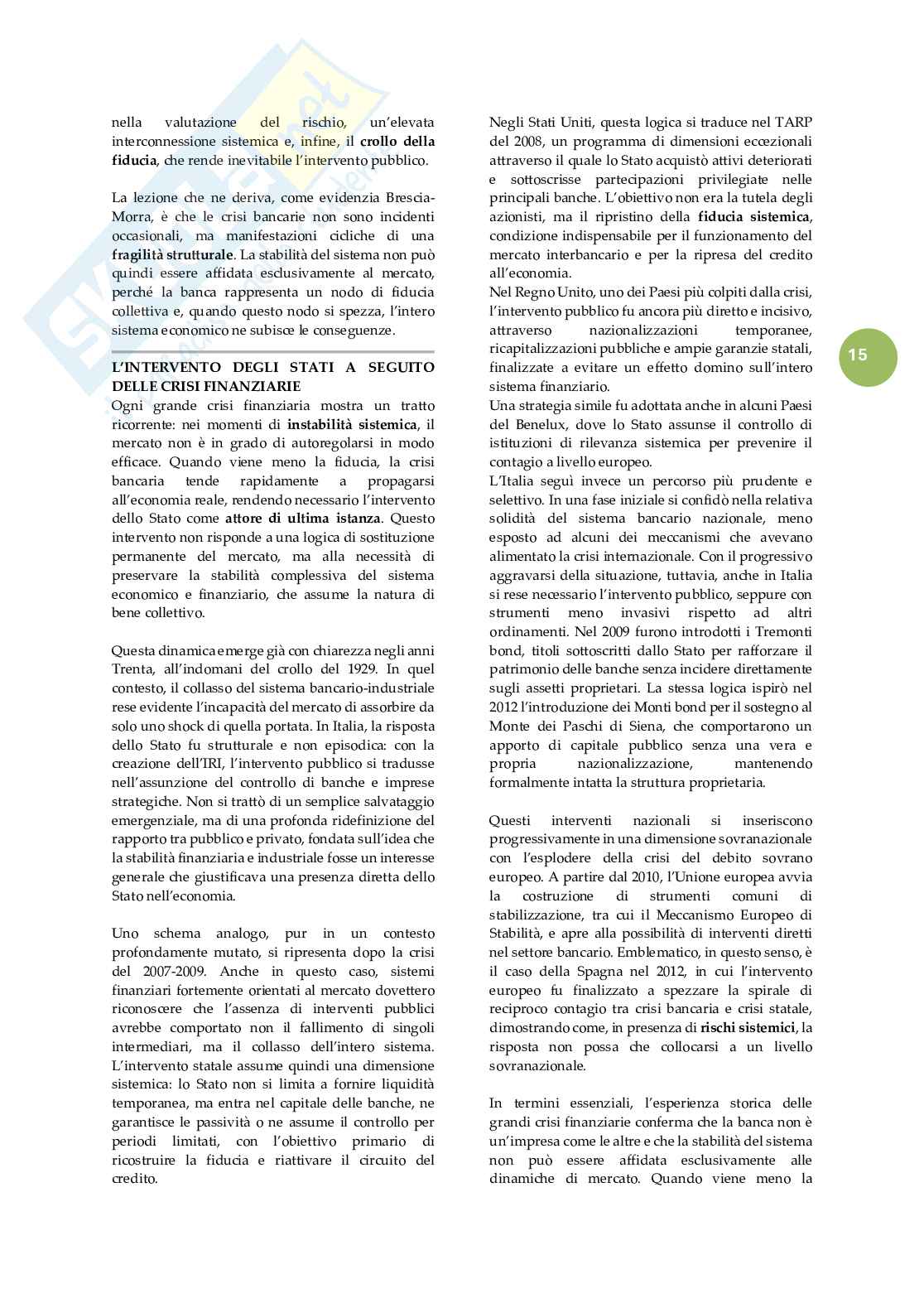 Riassunto esame Diritto degli strumenti finanziari, Prof. Acierno Stefano, libro consigliato Il diritto delle banche , Brescia Morra Pag. 16