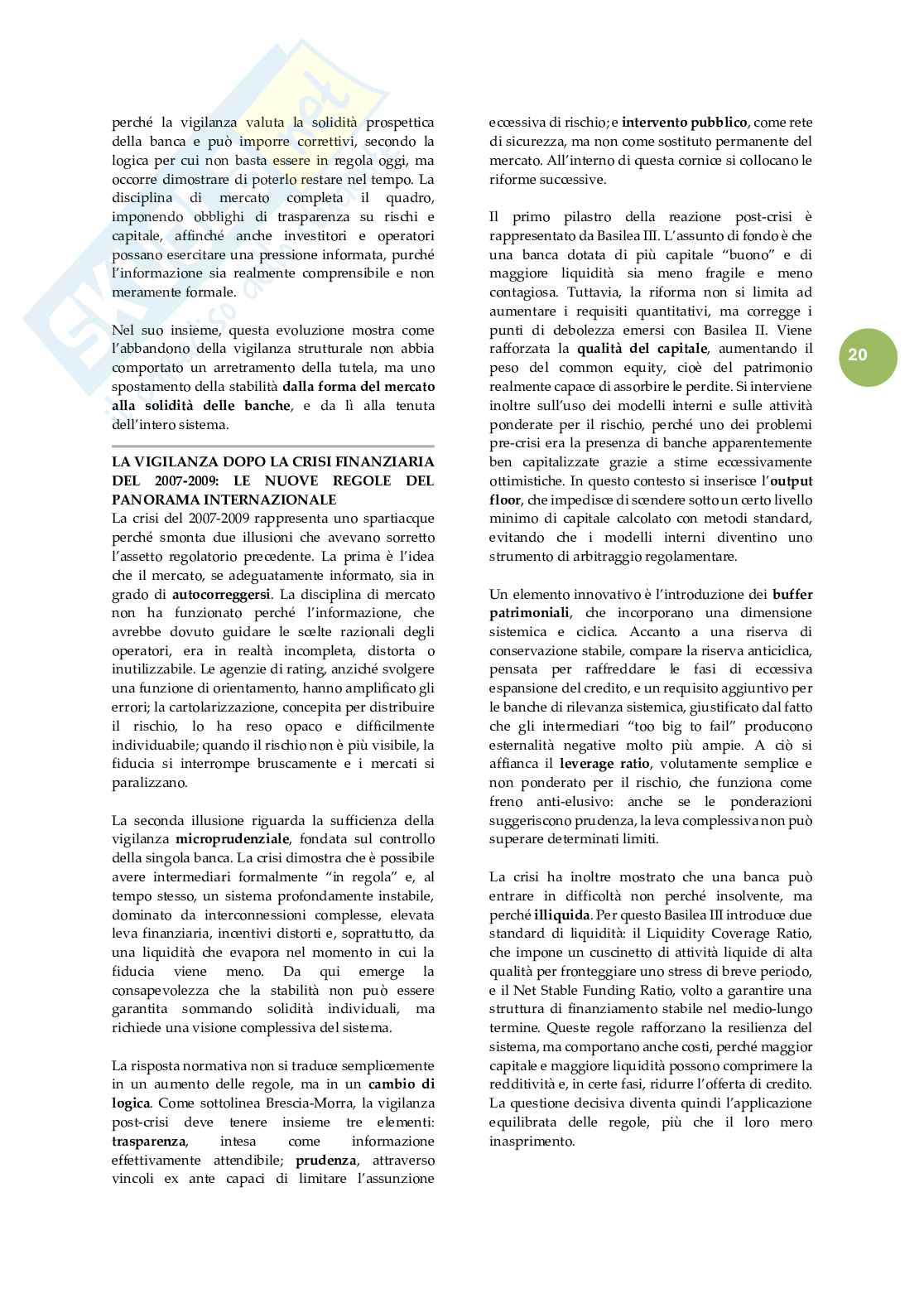 Riassunto esame Diritto degli strumenti finanziari, Prof. Acierno Stefano, libro consigliato Il diritto delle banche , Brescia Morra Pag. 21