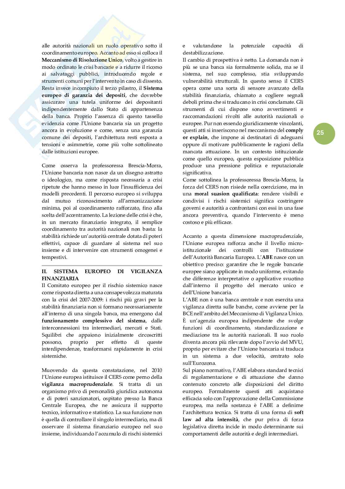 Riassunto esame Diritto degli strumenti finanziari, Prof. Acierno Stefano, libro consigliato Il diritto delle banche , Brescia Morra Pag. 26
