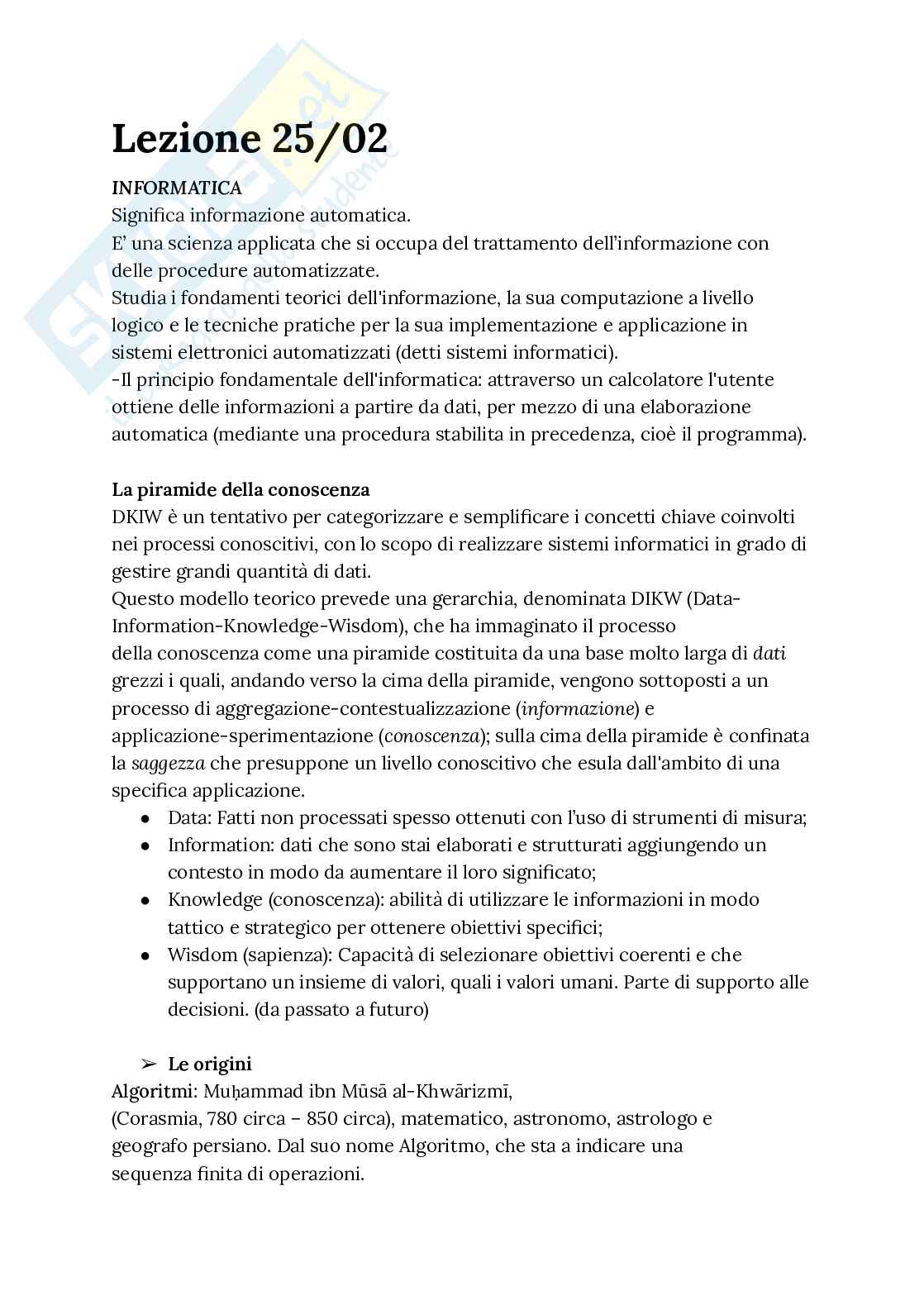 Appunti Informatica Pag. 1