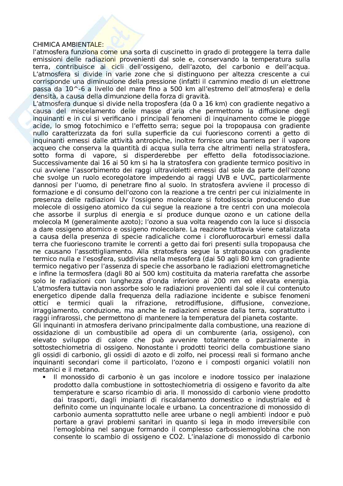 Chimica ambientale Pag. 1