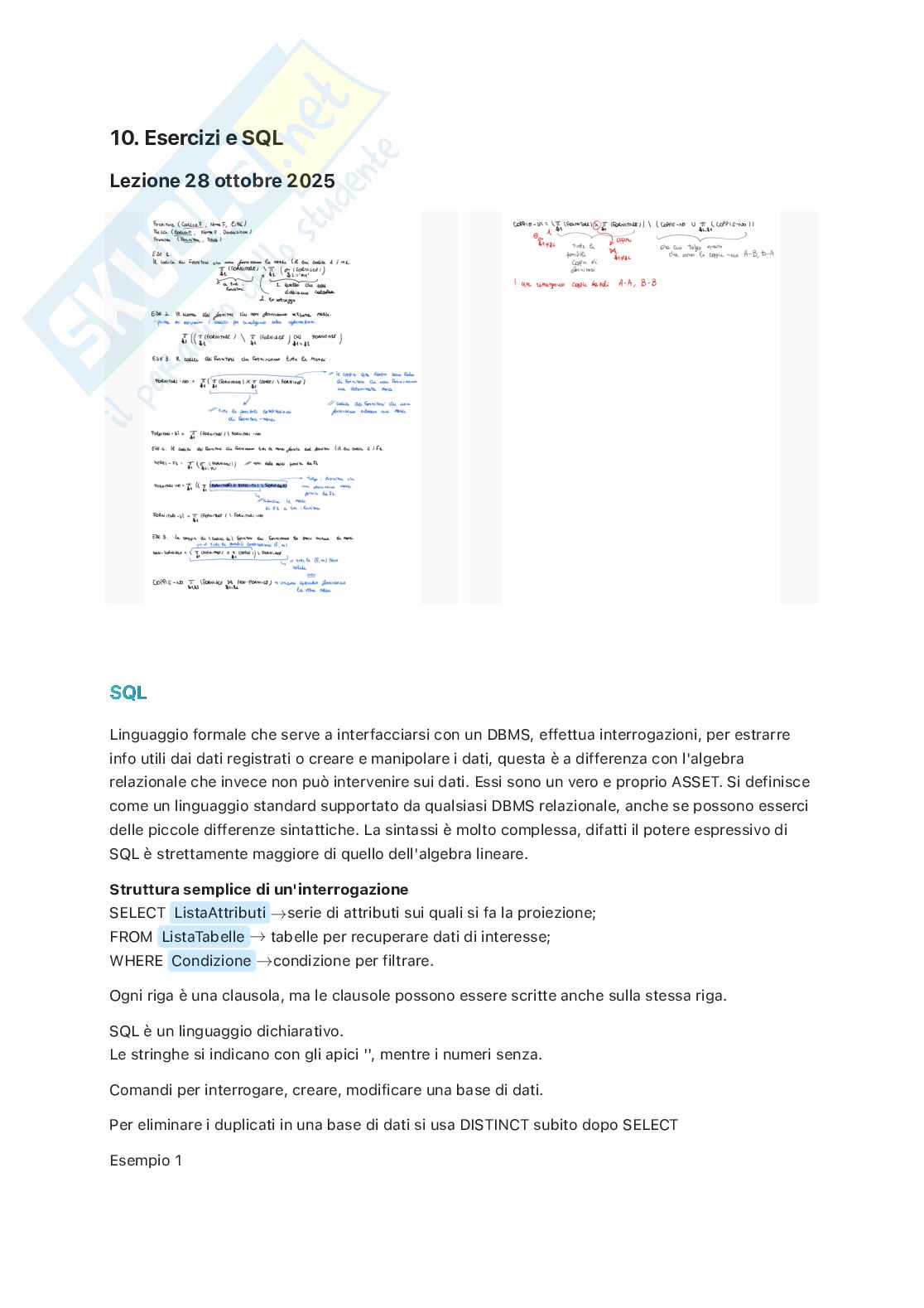 Basi di dati Pag. 31