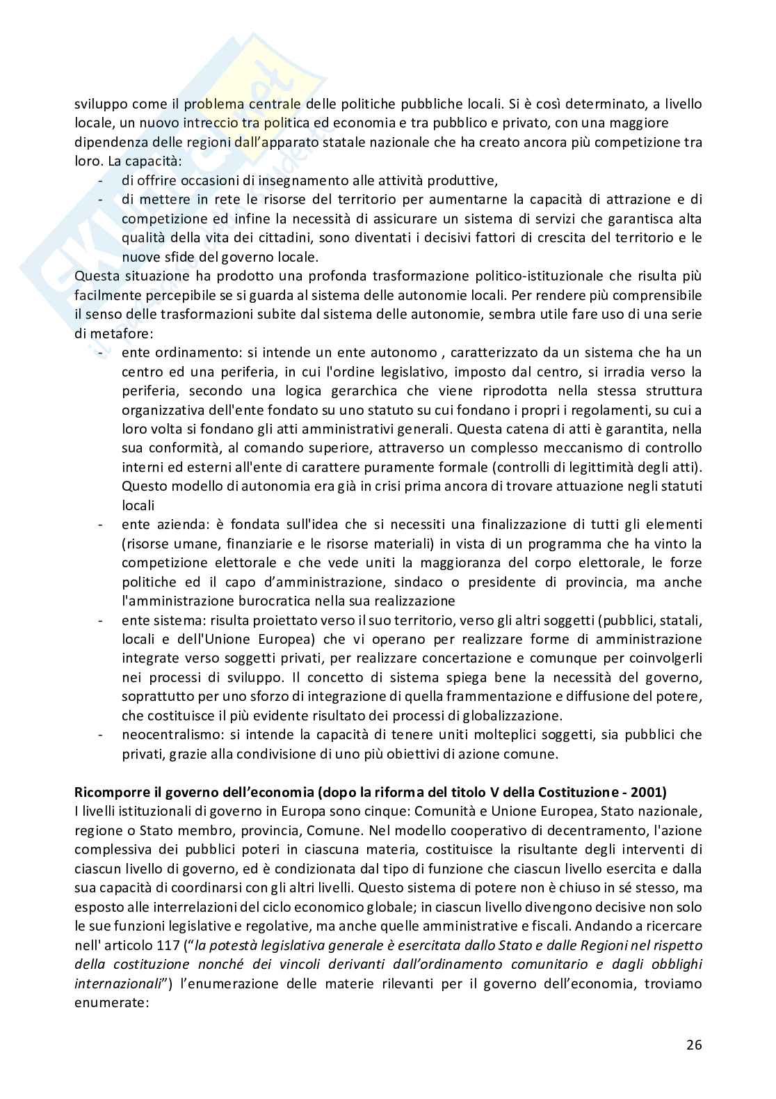 Riassunto esame Diritto pubblico comparato, Prof. Sepe Marco, libro consigliato Diritto pubblico dell’economia, Cedam, Padova, 2023, Pellegrini  Pag. 26