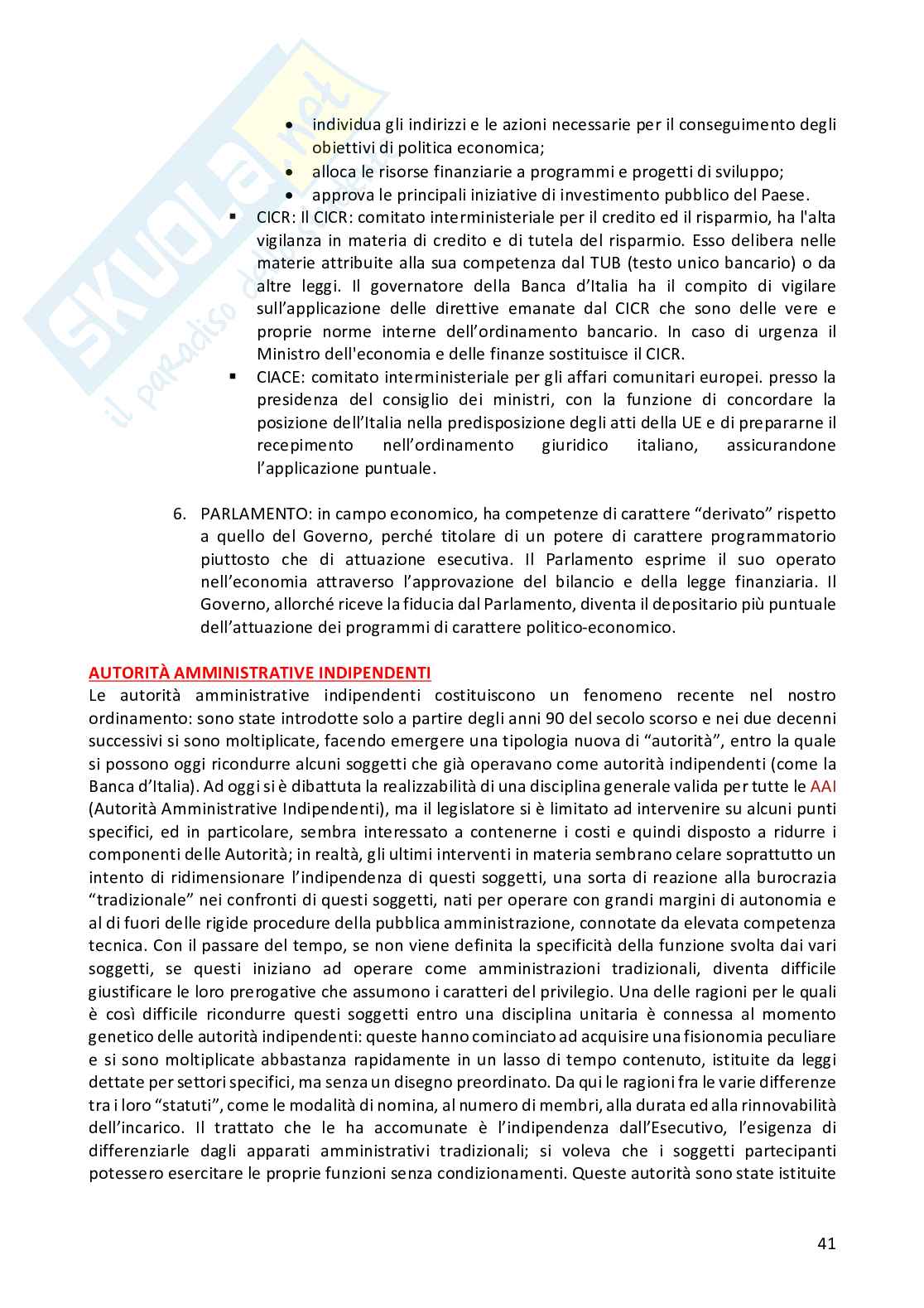 Riassunto esame Diritto pubblico comparato, Prof. Sepe Marco, libro consigliato Diritto pubblico dell’economia, Cedam, Padova, 2023, Pellegrini  Pag. 41