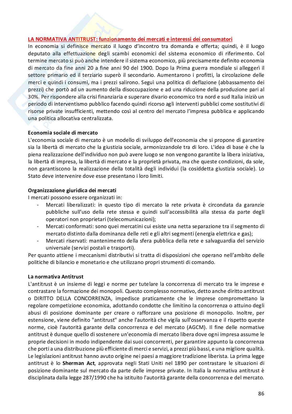 Riassunto esame Diritto pubblico comparato, Prof. Sepe Marco, libro consigliato Diritto pubblico dell’economia, Cedam, Padova, 2023, Pellegrini  Pag. 86