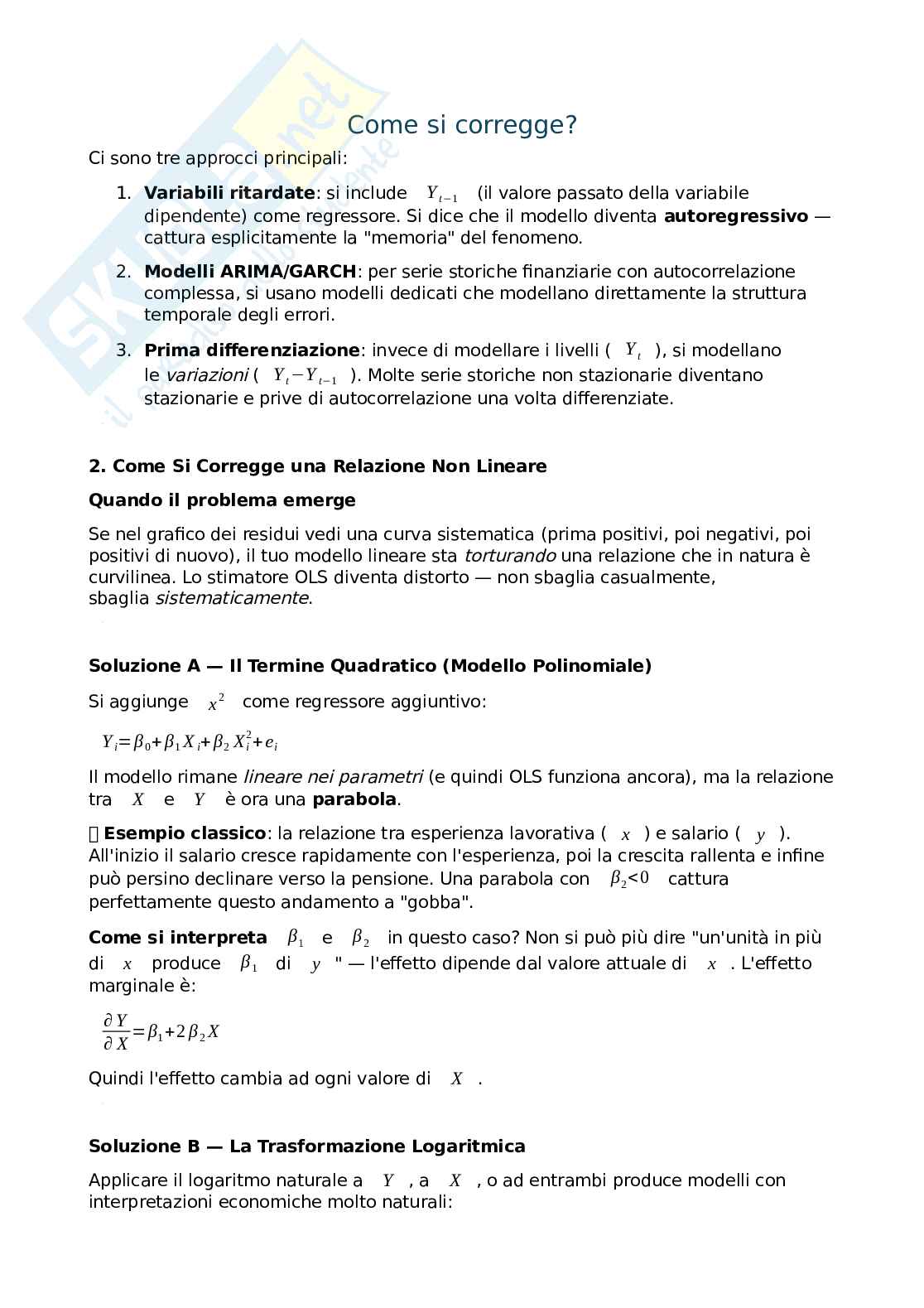 Modelli econometrici per la finanza Pag. 16