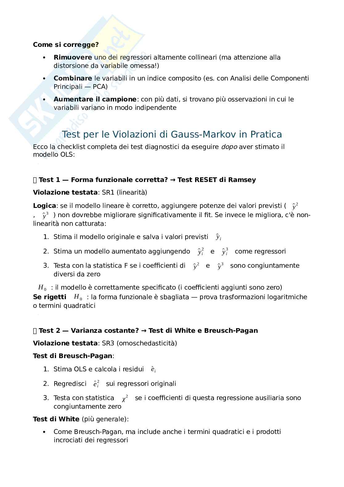 Modelli econometrici per la finanza Pag. 26