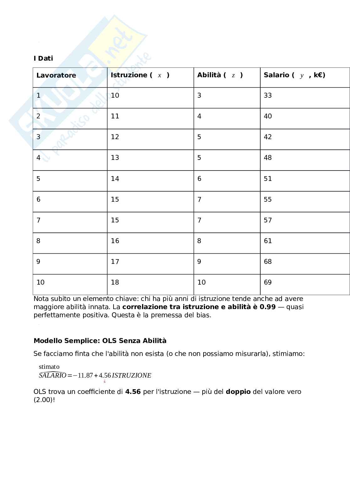 Modelli econometrici per la finanza Pag. 31