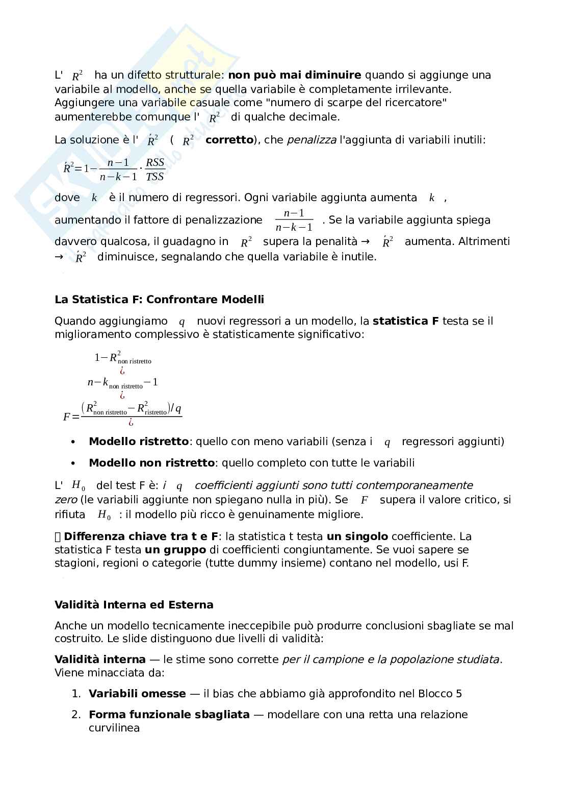 Modelli econometrici per la finanza Pag. 36