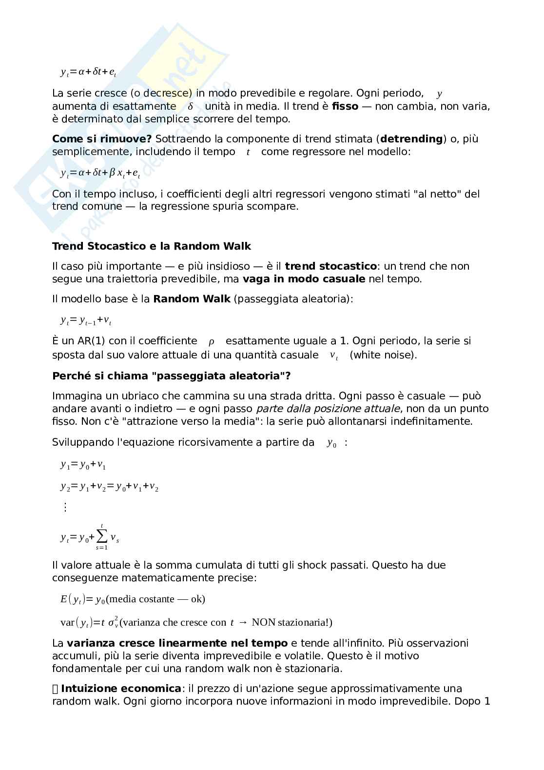 Modelli econometrici per la finanza Pag. 51