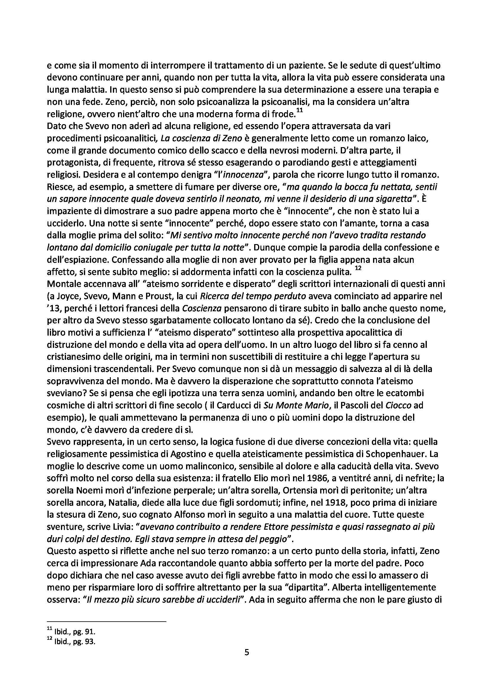 La Coscienza Di Zeno Riassunto Pdf