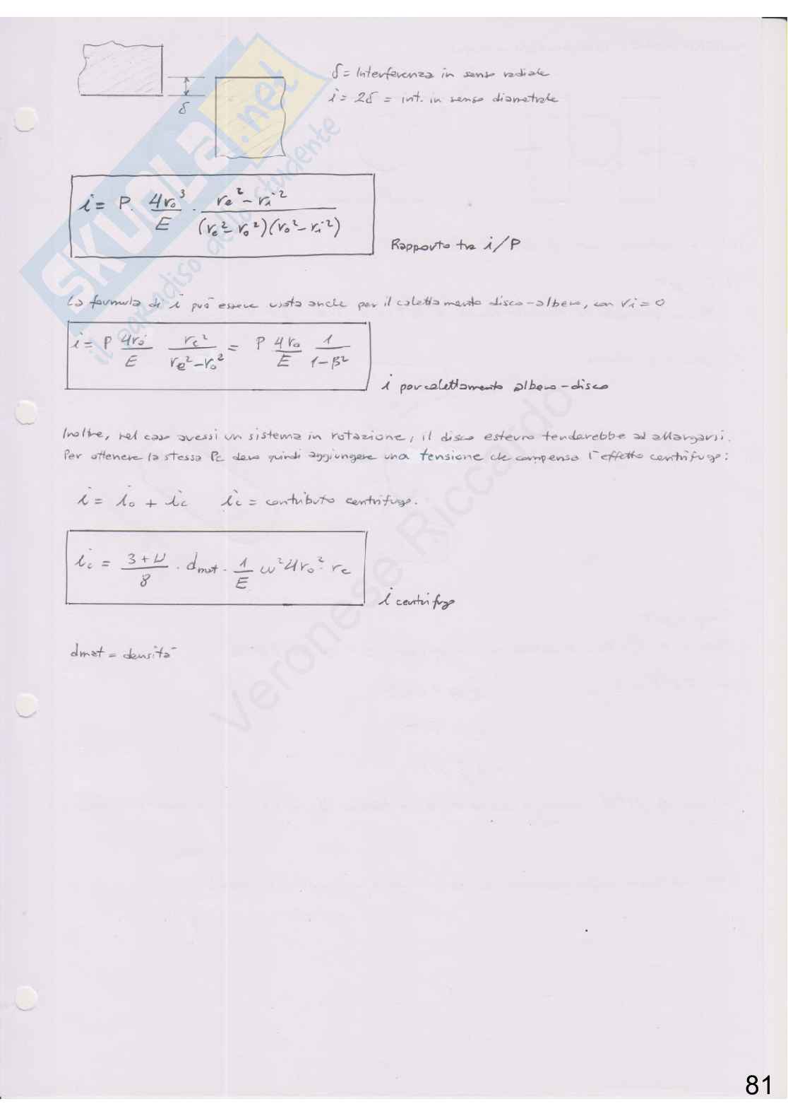 Appunti di Costruzione di macchine + esercizi Pag. 81