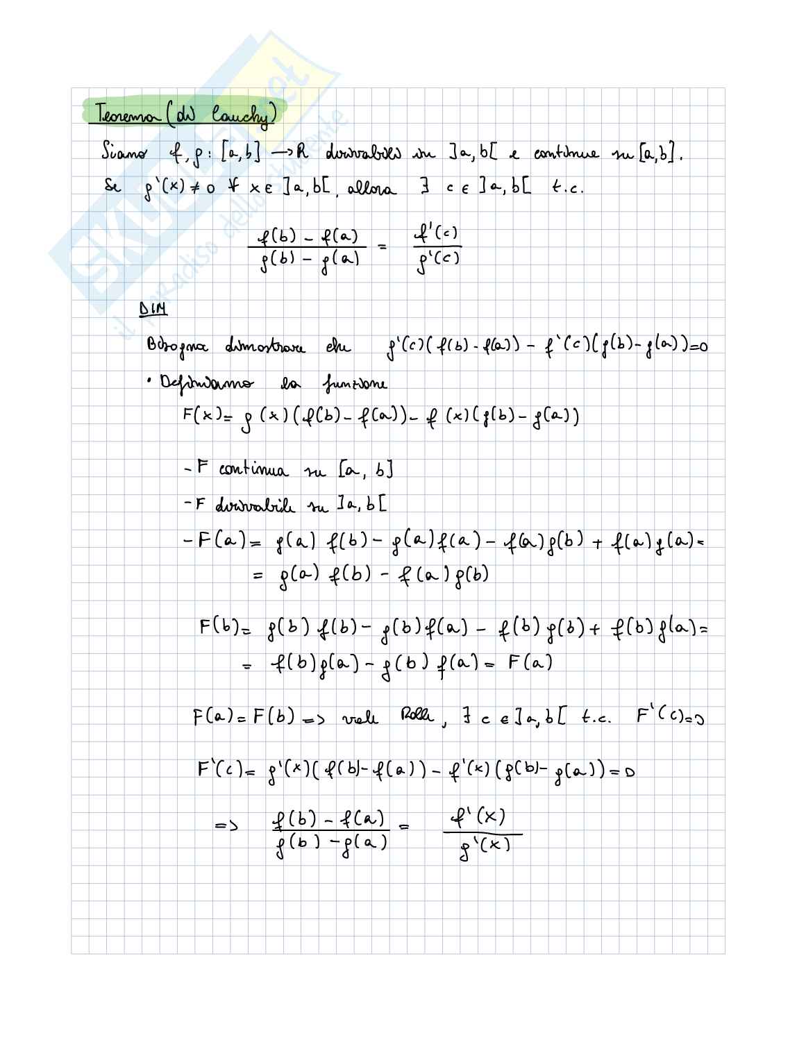 Riassunto esame Analisi matematica t-a, Prof. Vecchi Eugenio, libro consigliato Analisi matematica 1, Bramanti Pag. 11