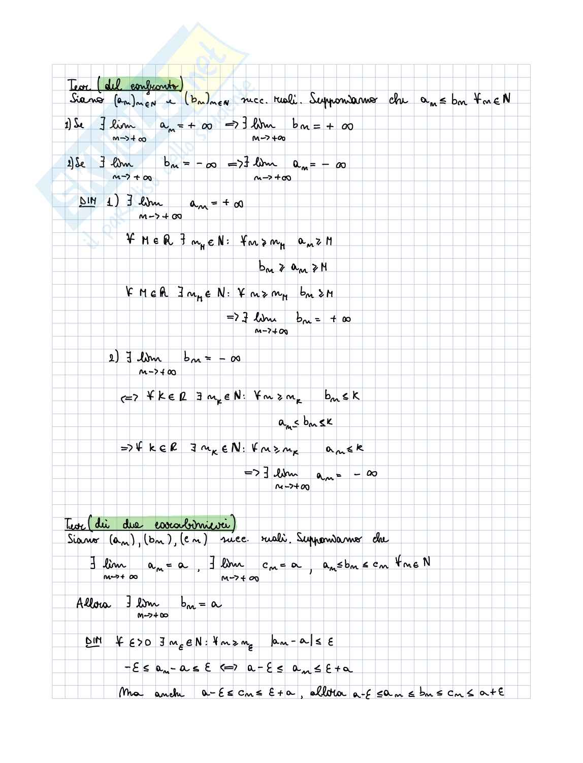Riassunto esame Analisi matematica t-a, Prof. Vecchi Eugenio, libro consigliato Analisi matematica 1, Bramanti Pag. 2