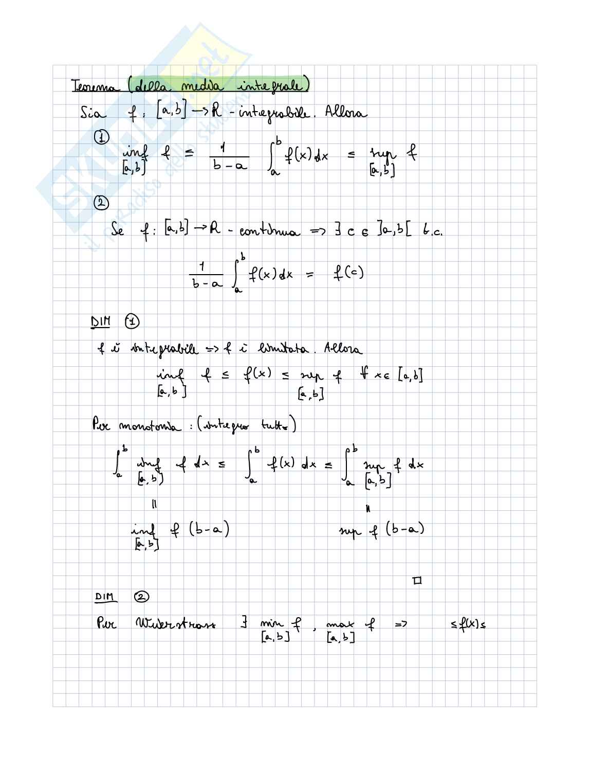 Riassunto esame Analisi matematica t-a, Prof. Vecchi Eugenio, libro consigliato Analisi matematica 1, Bramanti Pag. 21