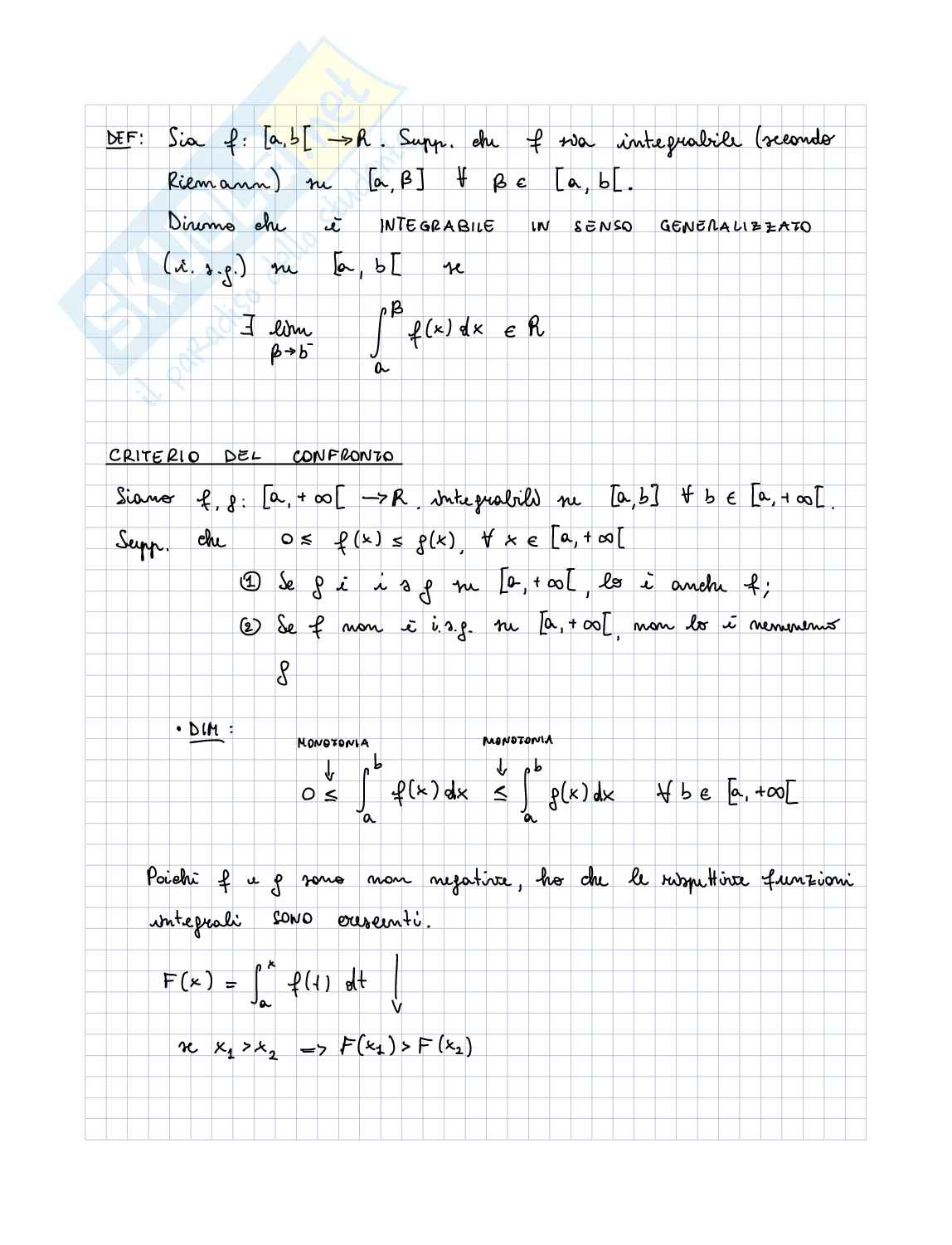 Riassunto esame Analisi matematica t-a, Prof. Vecchi Eugenio, libro consigliato Analisi matematica 1, Bramanti Pag. 31
