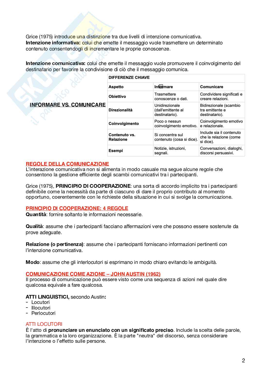 Appunti per l'esame di Psicologia della comunicazione  Pag. 2