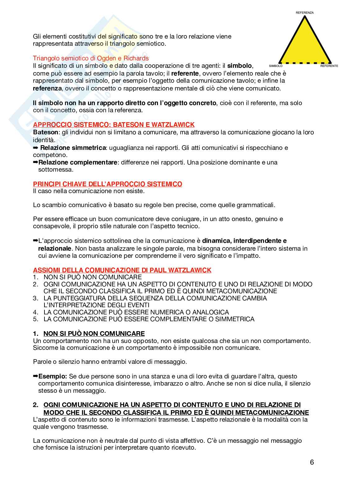 Appunti per l'esame di Psicologia della comunicazione  Pag. 6