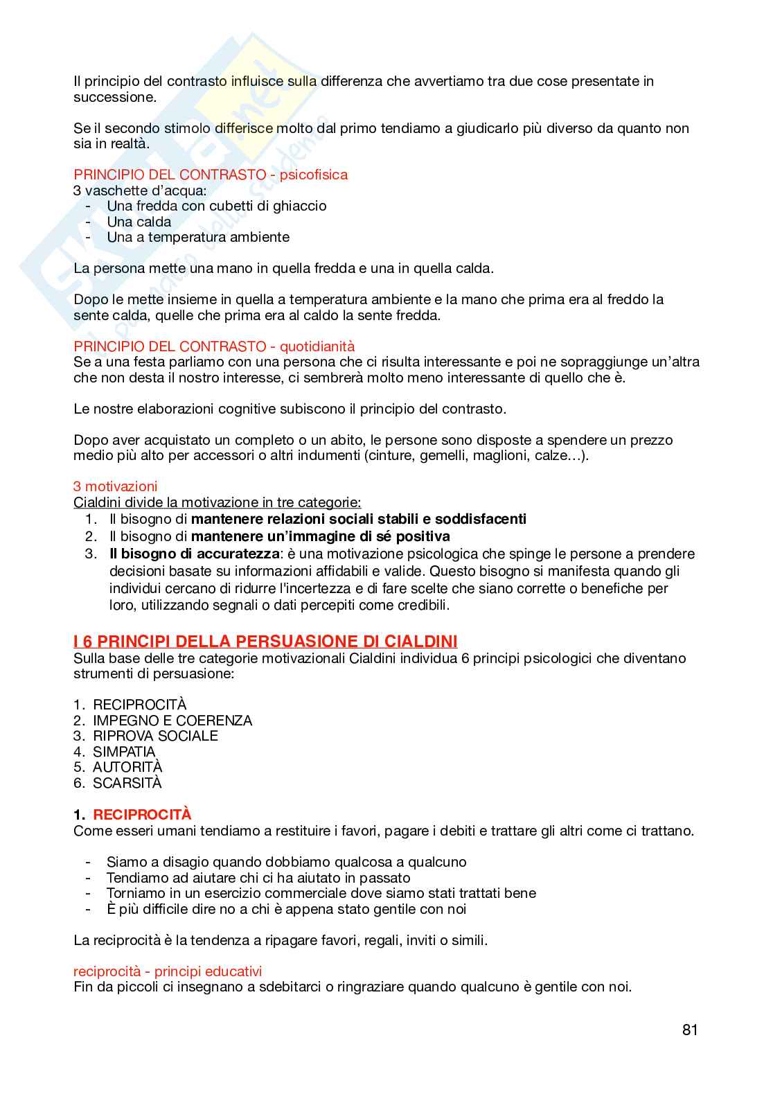 Appunti per l'esame di Psicologia della comunicazione  Pag. 81
