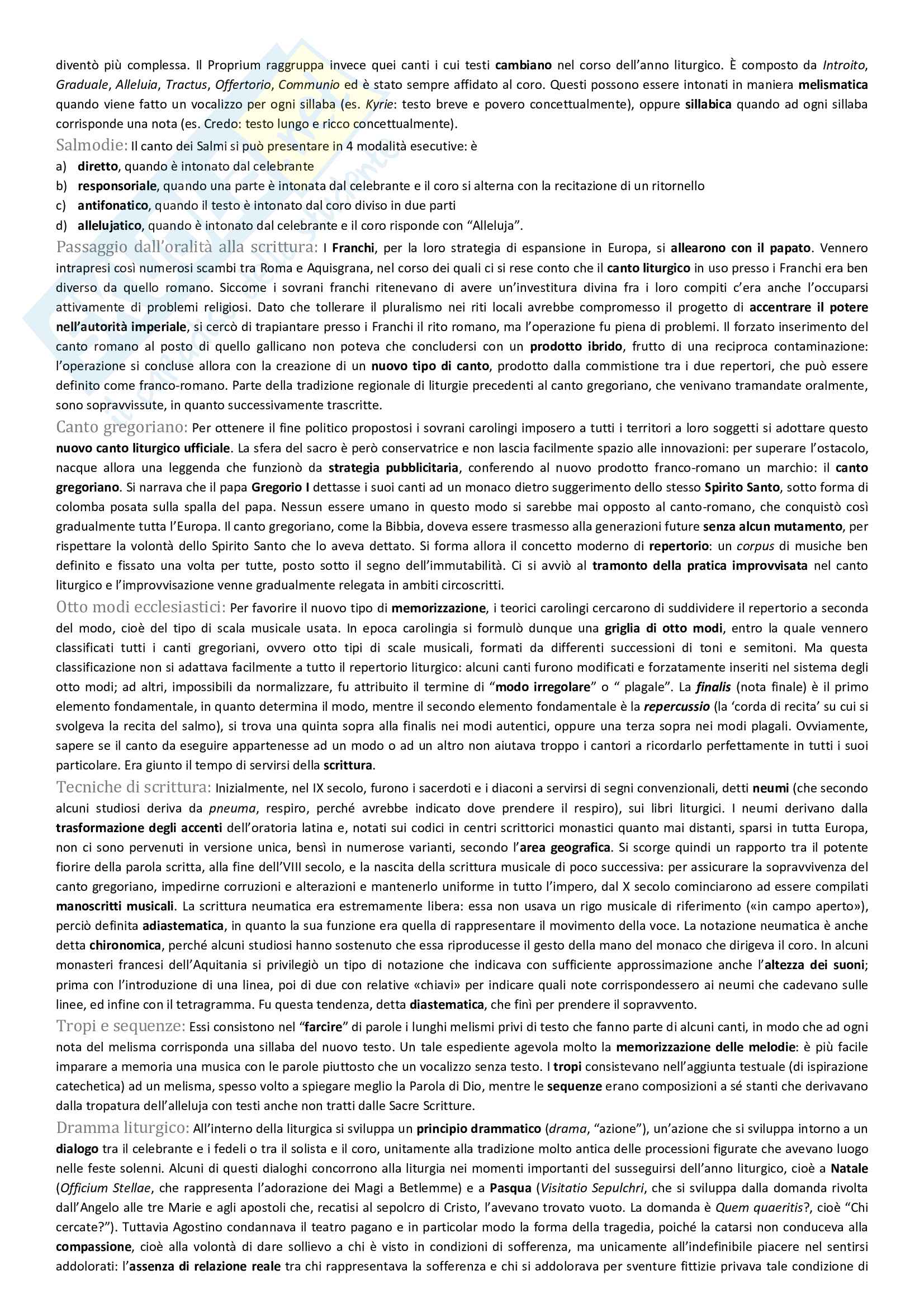 Appunti di Storia della musica I - Paolo Sullo Pag. 2