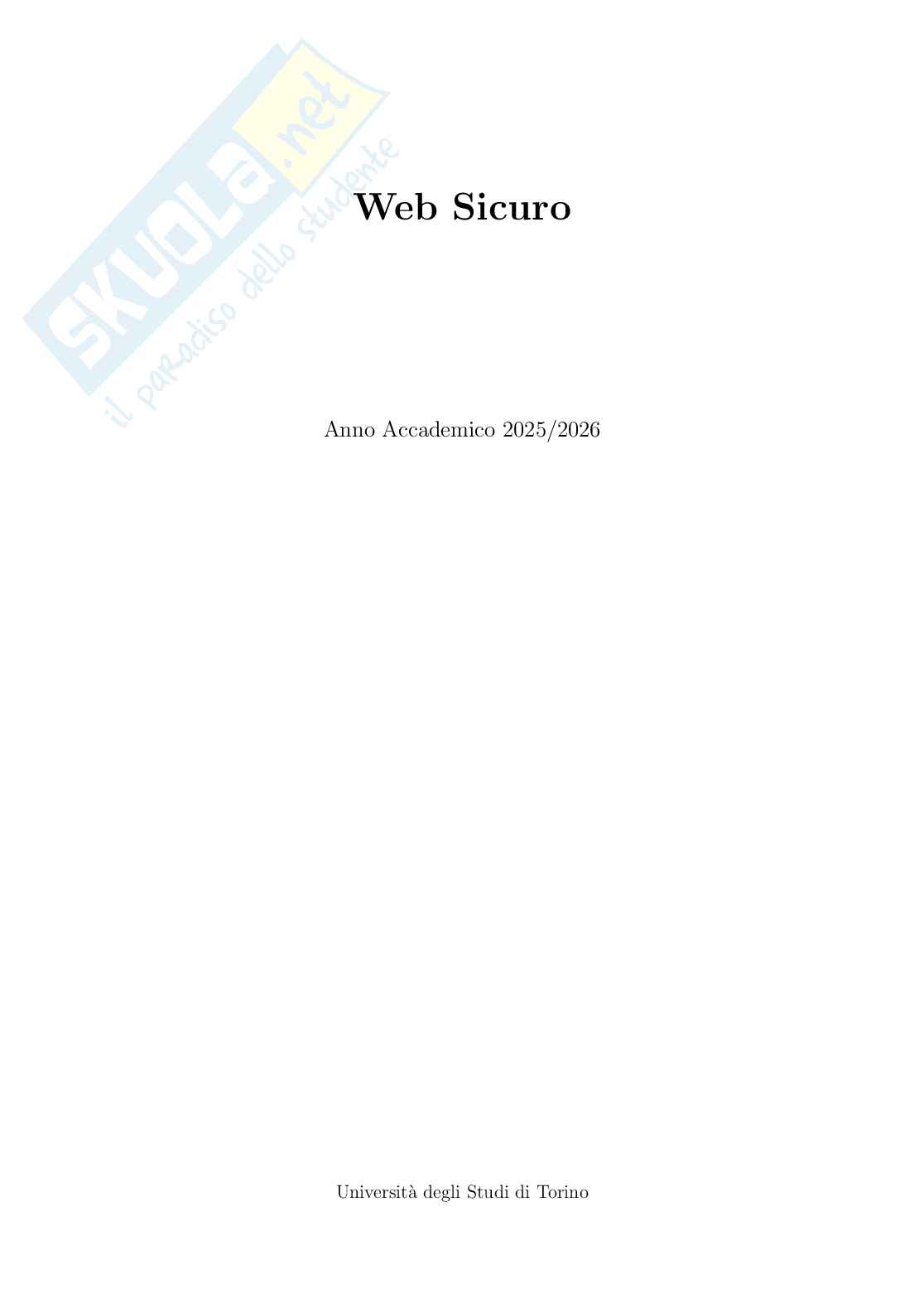 Appunti Web sicuro Pag. 1