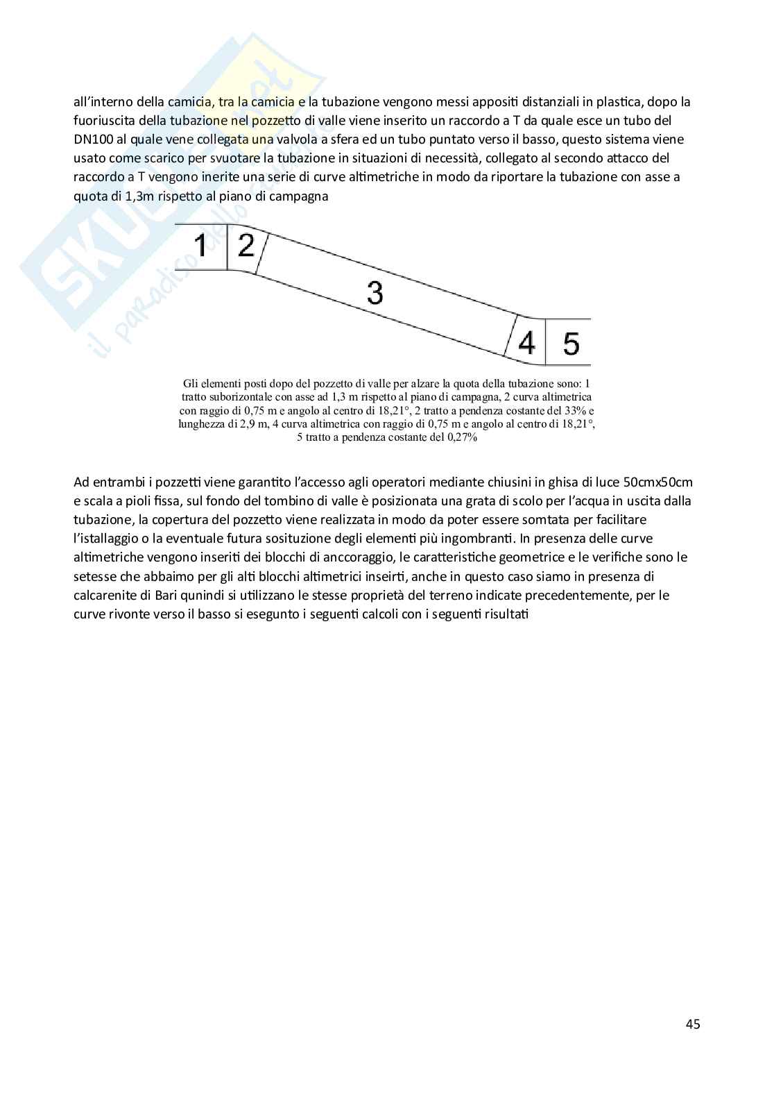 Relazione tecnica progetto Costruzioni idrauliche Pag. 46