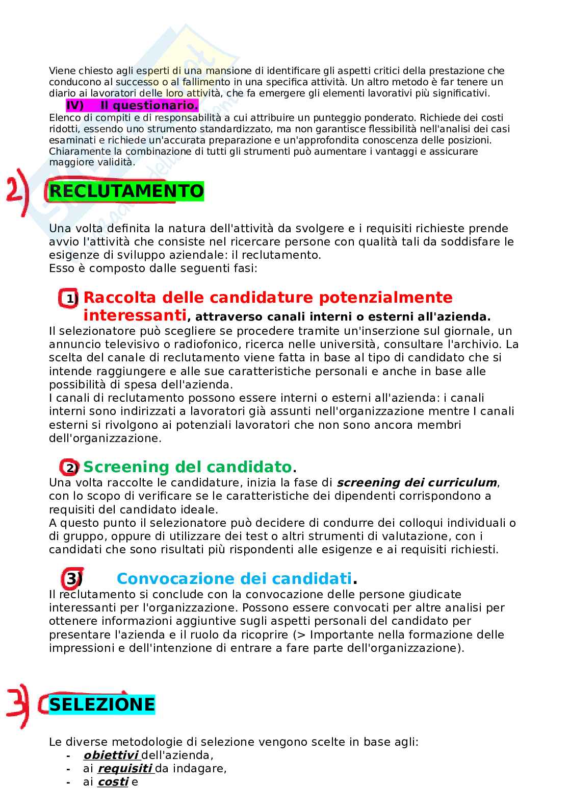 Psicologia delle risorse umane, appunti esame Pag. 6