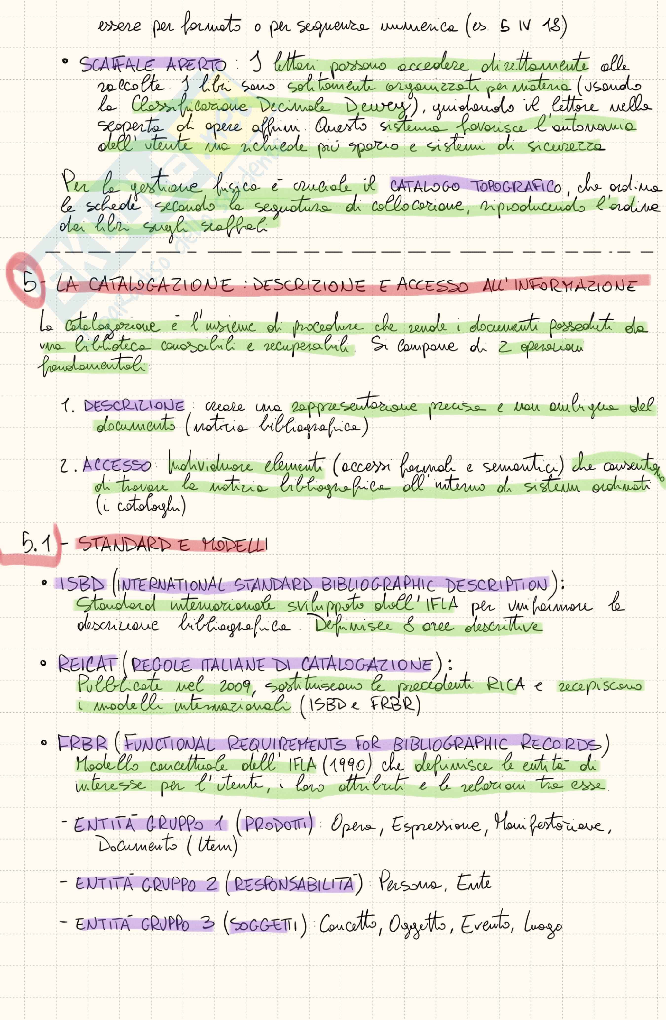 Riassunto esame Bibliografia e biblioteconomia, Prof. Rusciani Patrizia, libro consigliato Nuovo manuale di bibliografia, Montecchi, Venuda Pag. 6