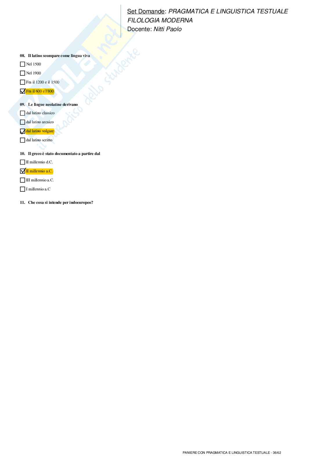 Pragmatica e linguistica testuale - paniere completo Pag. 36