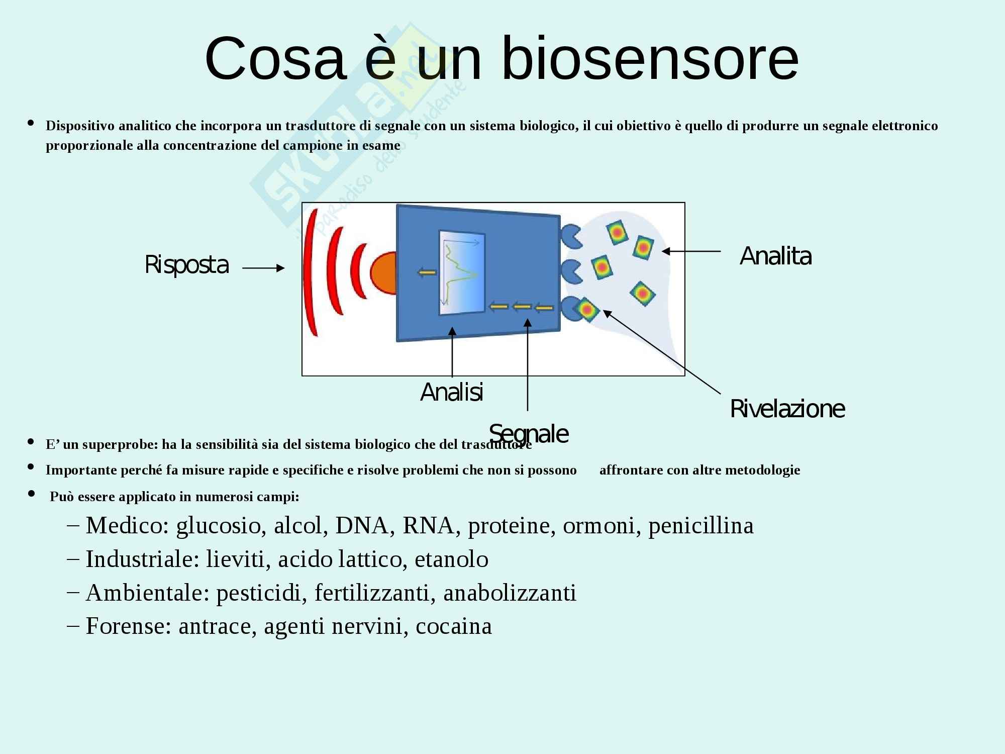 Biosensori, Chimica analitica Pag. 2